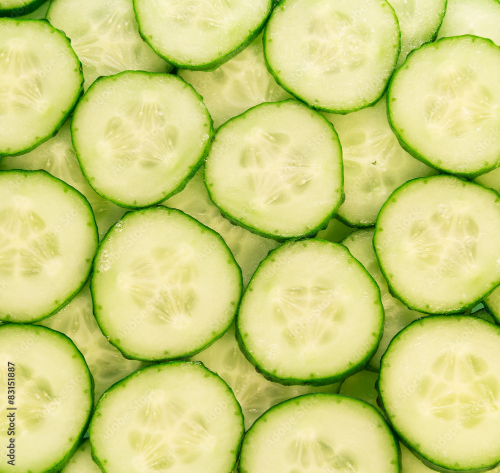 Sliced cucumber Sliced cucumber