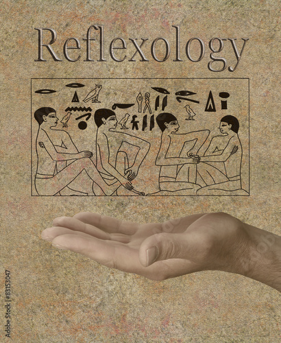 Bilde på lerret Reflexology depicted in Ancient Egyptian Hieroglyphics