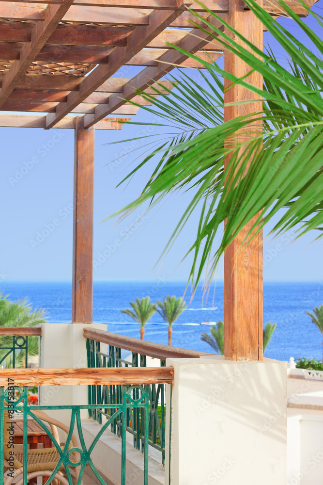 Fototapeta premium View on sea from balcony