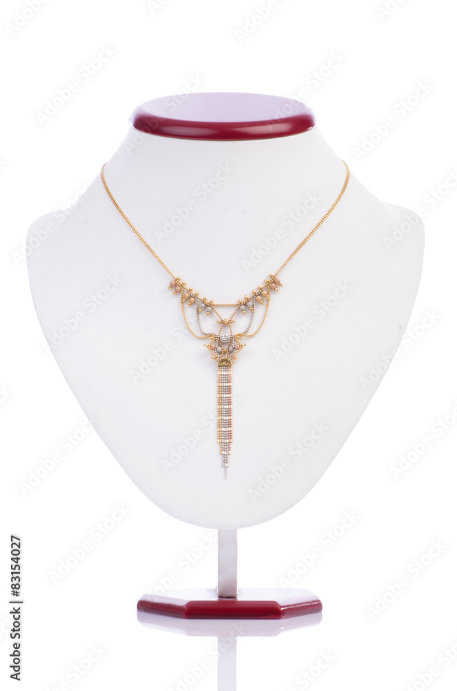 Nice necklace isolated on the white Nice necklace isolated on the white