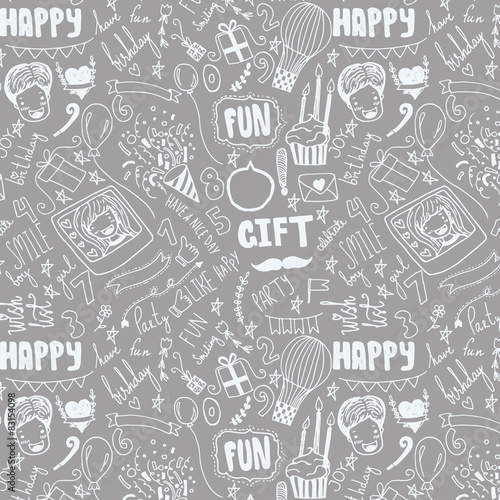 Doodle Birthday party background