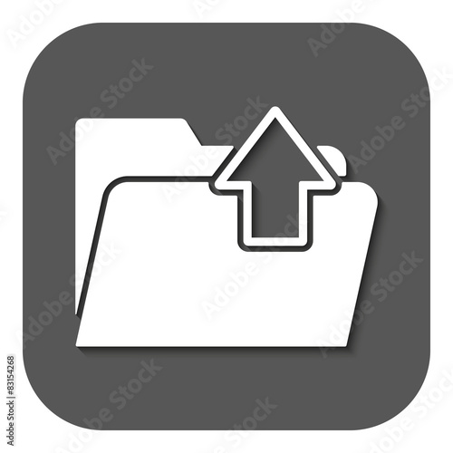 The folder icon. Download symbol. Flat