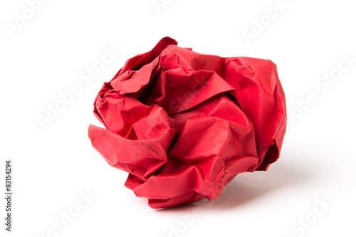 Rote Papierkugel photo