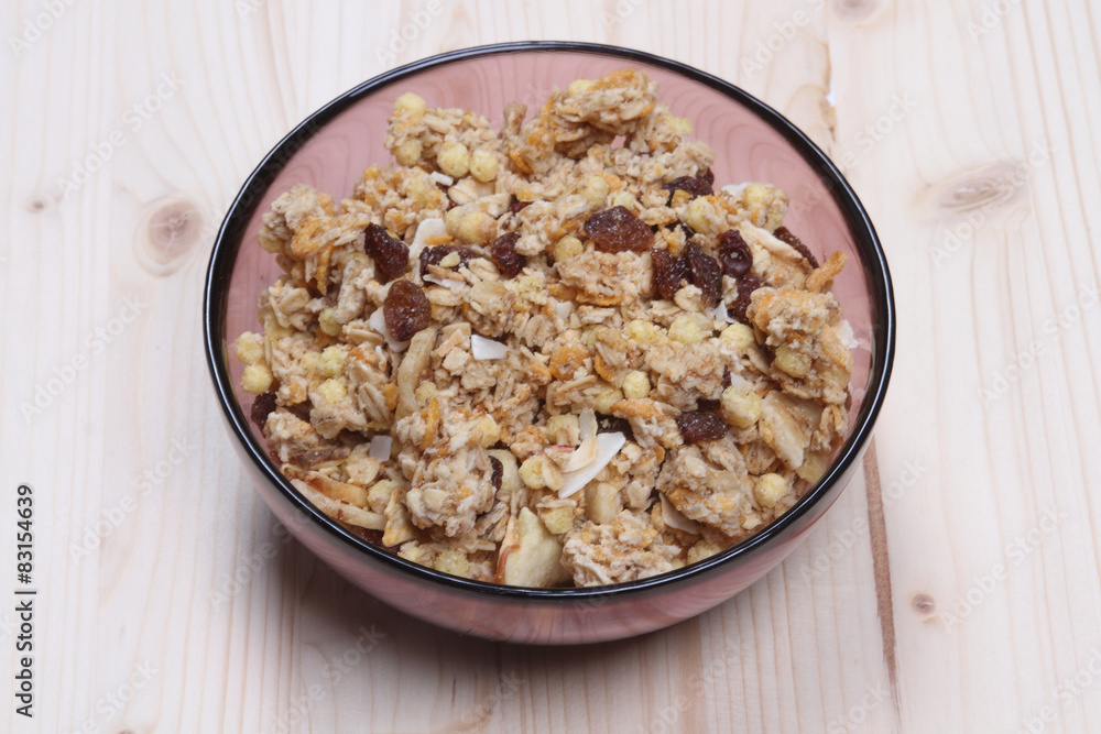 breakfast with cereals and muesli breakfast with cereals and muesli