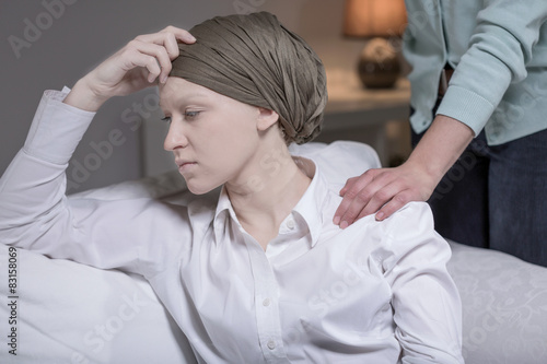 Fotografie Elegant woman having breast cancer