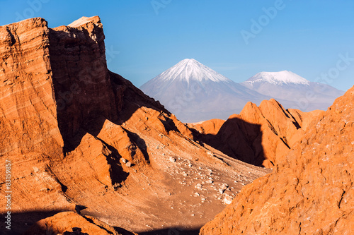 Volcanoes Licancabur and Juriques, Atacama, Chile photo