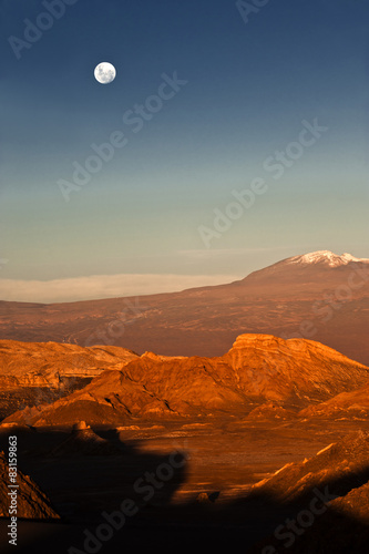 Full-moon in the Moon Valley, Atacama, Chile