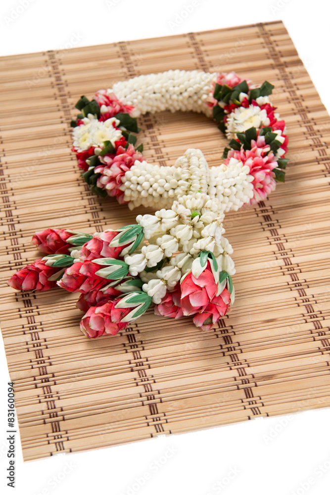 Thai traditional craft flower garland Thai traditional craft flower garland