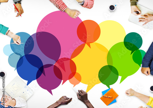 Cuadro en lienzo Speech Bubbles Message Concept Symbol Communication Idea Concept