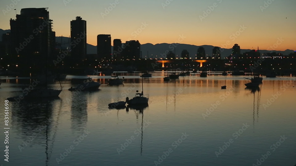 First Light Skyline, False Creek, Vancouver First Light Skyline, False Creek, Vancouver