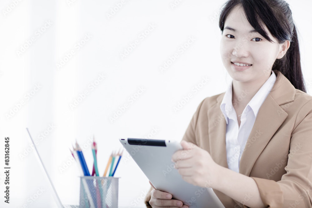 young asian businesswoman working in office young asian businesswoman working in office