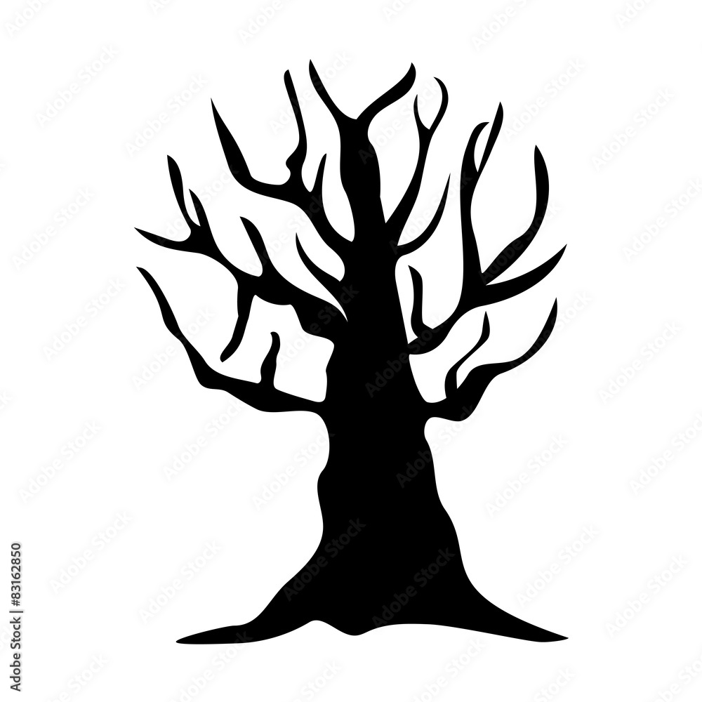Tree silhouette isolated illustration Tree silhouette isolated illustration