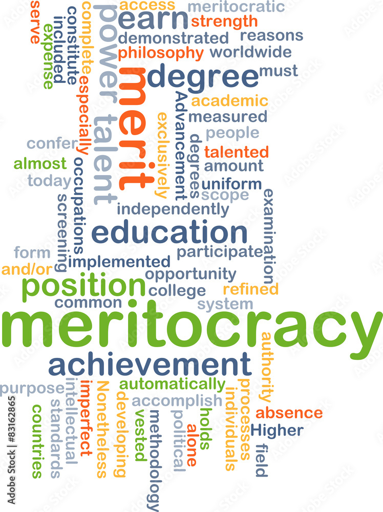 Meritocracy background concept