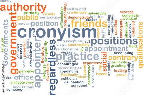 Cronyism background concept #83162840