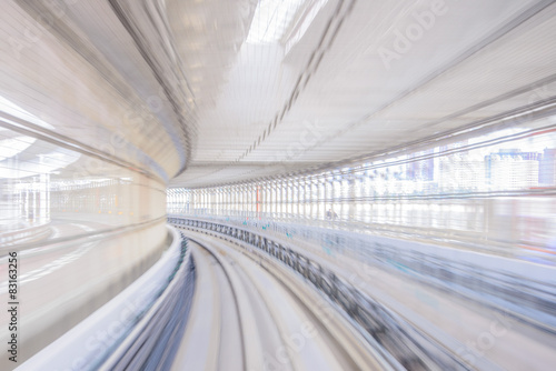 Motion blur of Japanese Railway Tunnel