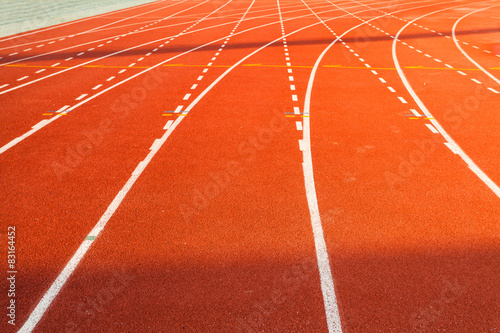 Red running track
