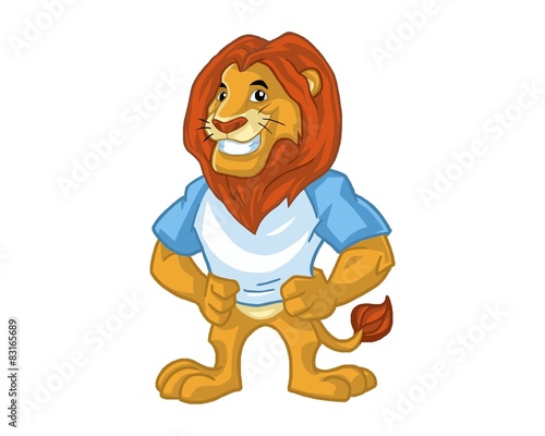 Fototapeta Naklejka Na Ścianę i Meble -  lion shirt logo image vector