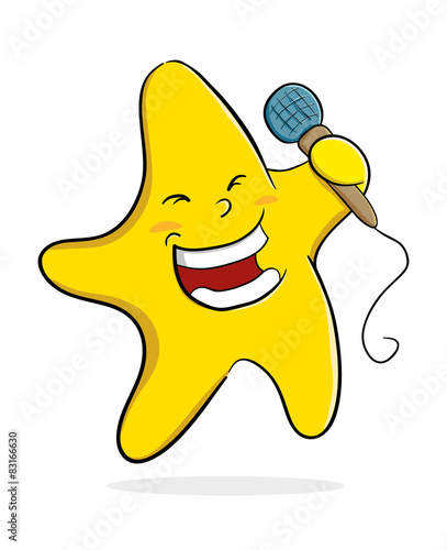 Singing Star with Microphone
