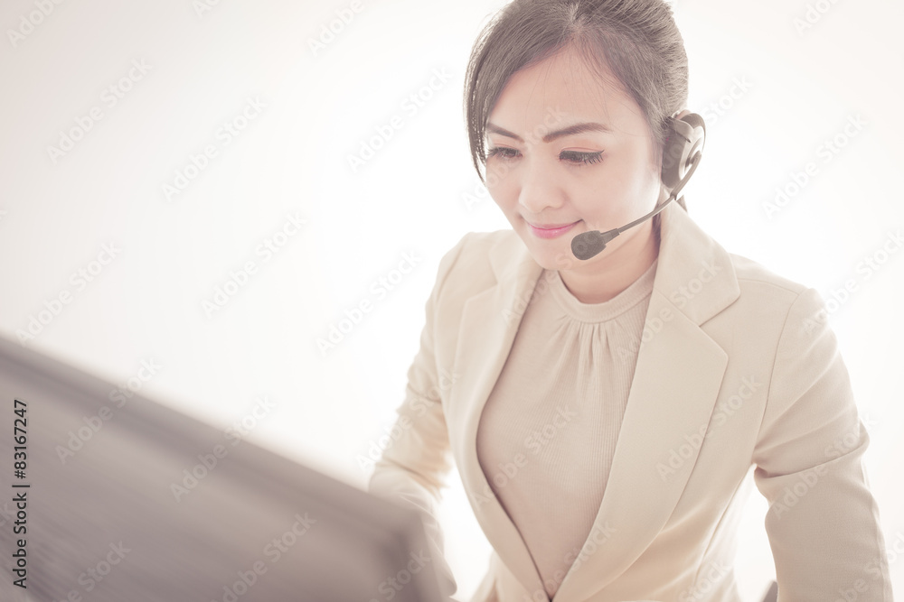 businesswoman talking on the phone while working businesswoman talking on the phone while working