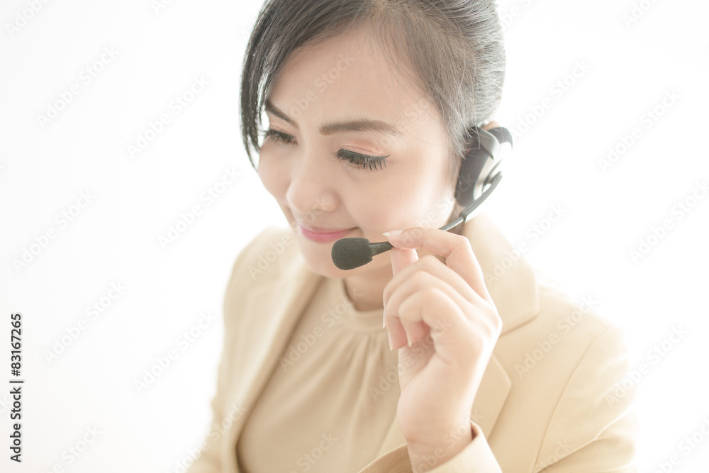 businesswoman talking on the phone while working businesswoman talking on the phone while working