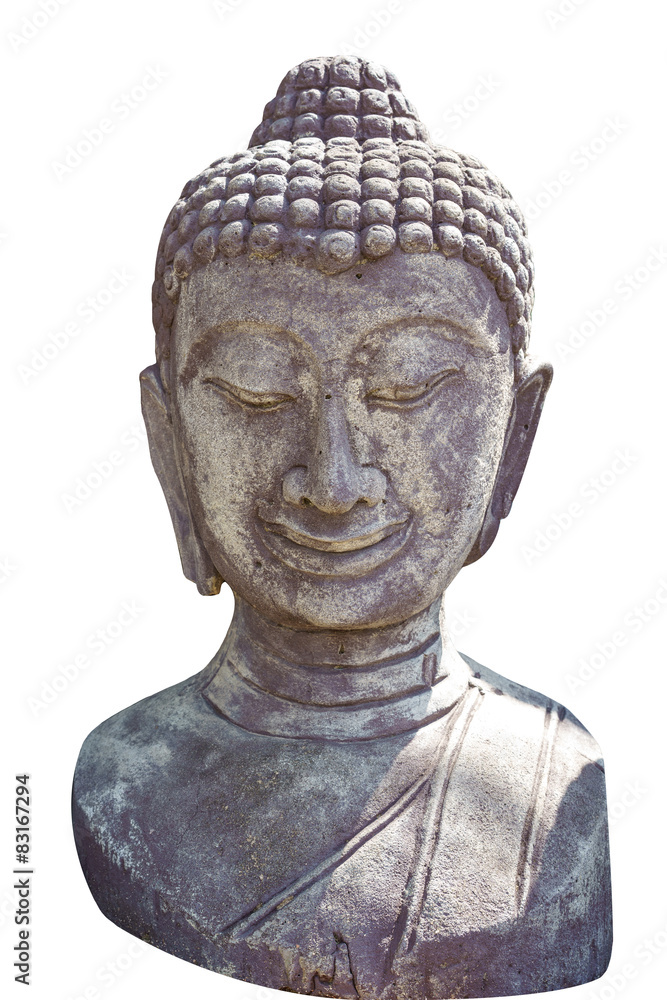 Buddha head isolated