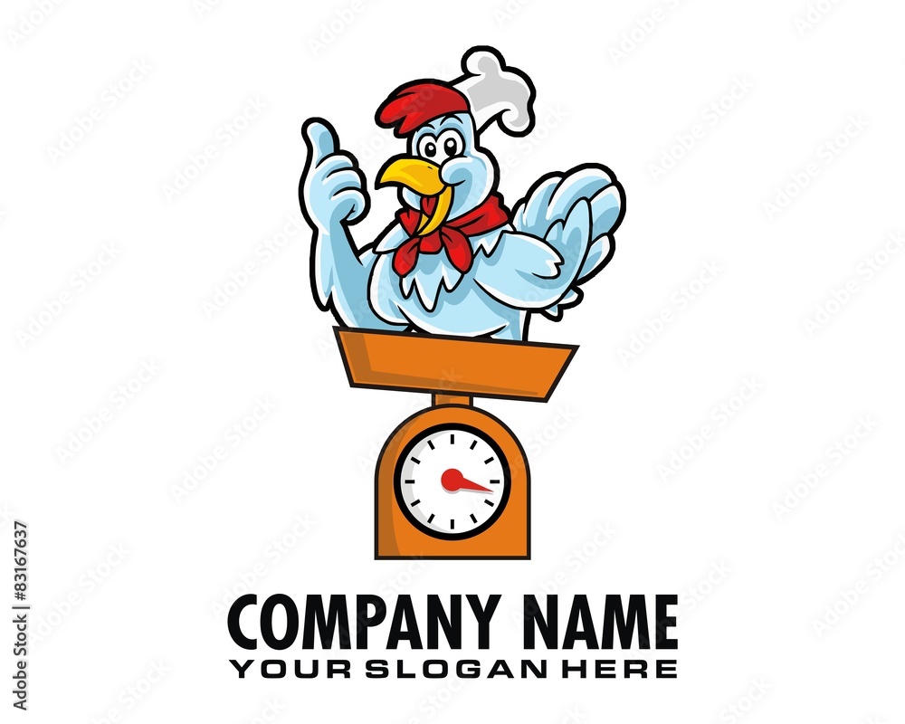 chicken weighed logo image vector chicken weighed logo image vector