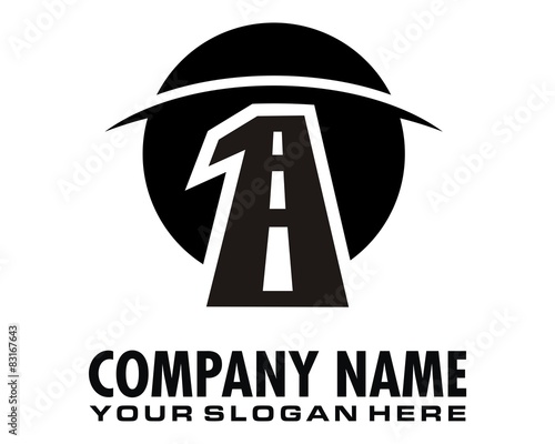 1 asphalt road logo image vector