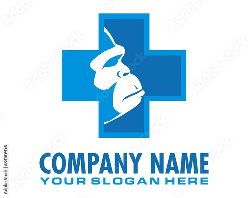 blue cross gorilla logo image vector