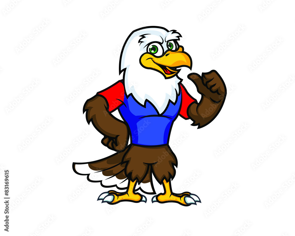 Naklejka premium Hawk Mascot