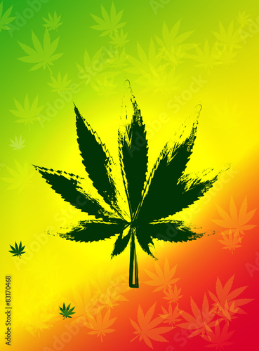Abstract Cannabis Background Vector Illustration