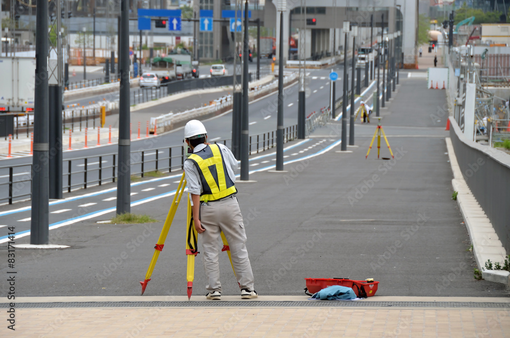 Construction workers, Land Surveyors, Japan