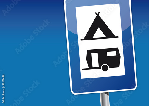 Campingurlaub Schild