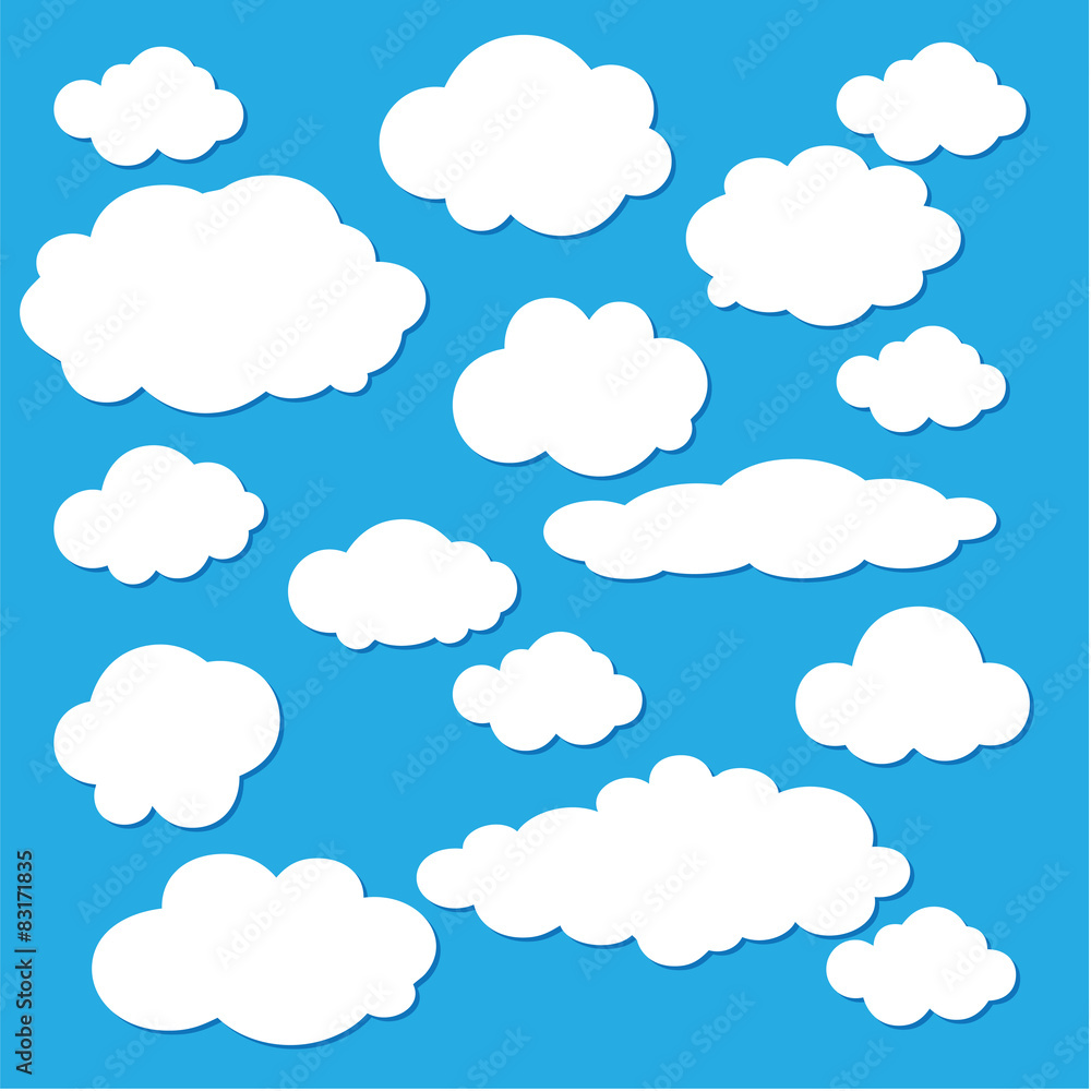 Vector of clouds collection