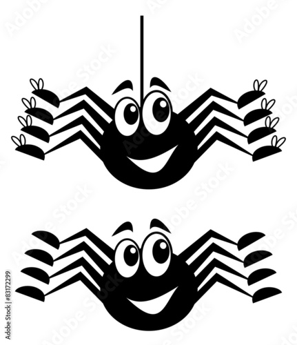 spider with a cheerful shoes