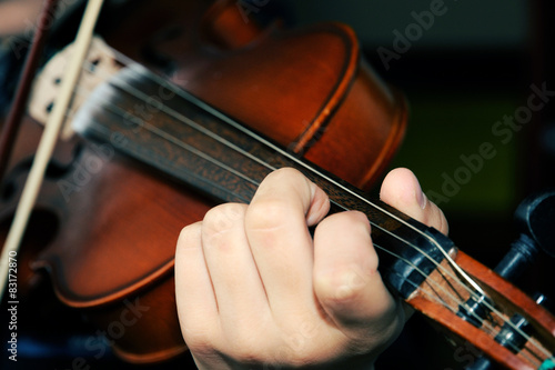 Violinist playing