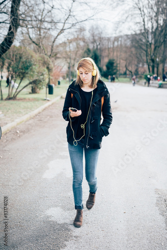 young beautiful hipster sporty blonde woman © Eugenio Marongiu