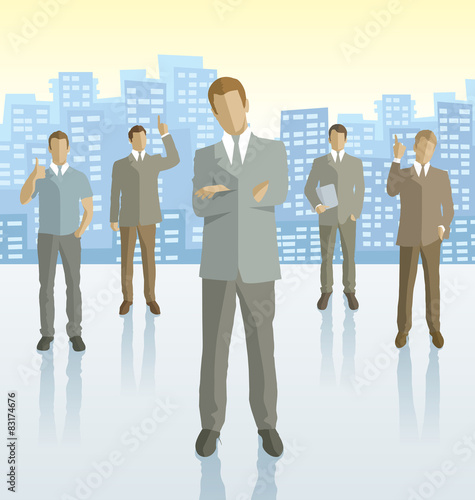 Vector silhouettes of business people