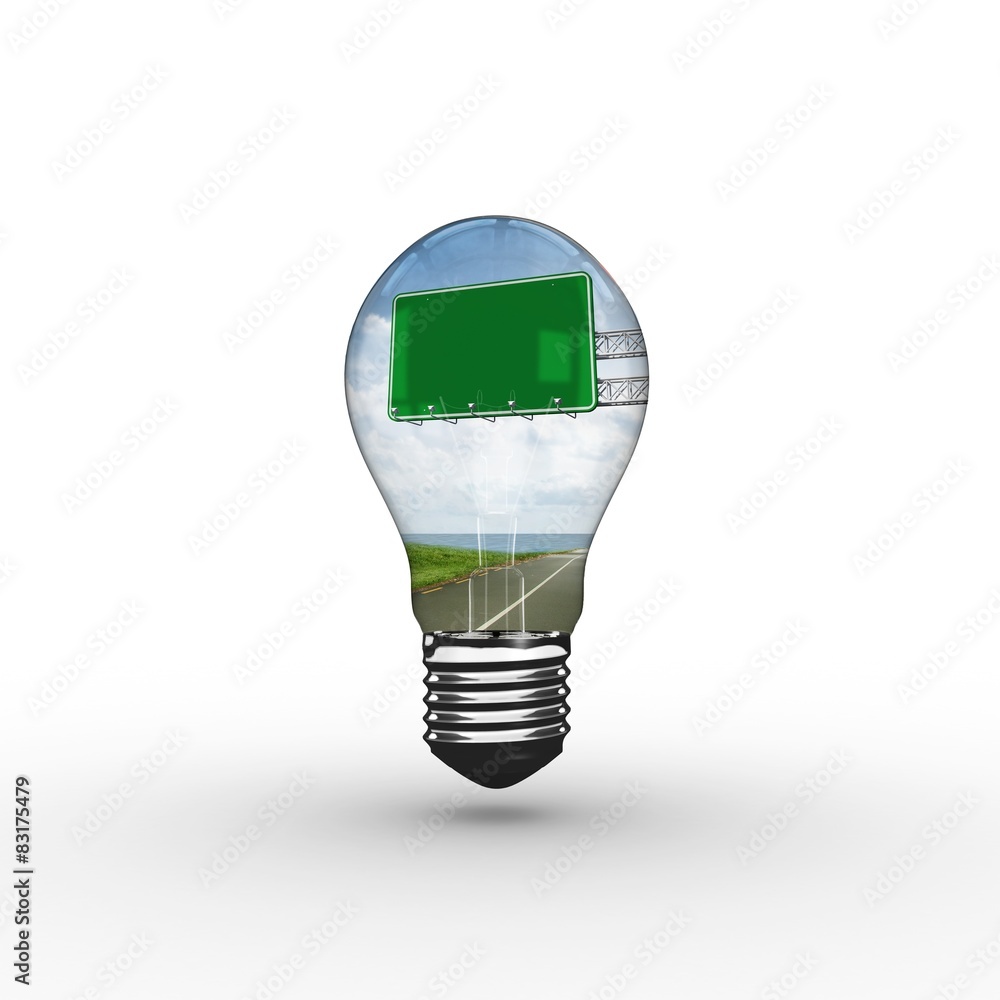 Composite image of empty light bulb Composite image of empty light bulb
