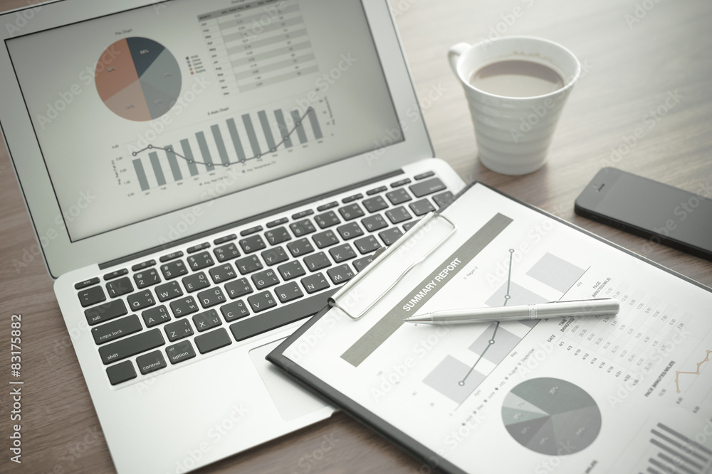 Showing business and financial report. Accounting Showing business and financial report. Accounting
