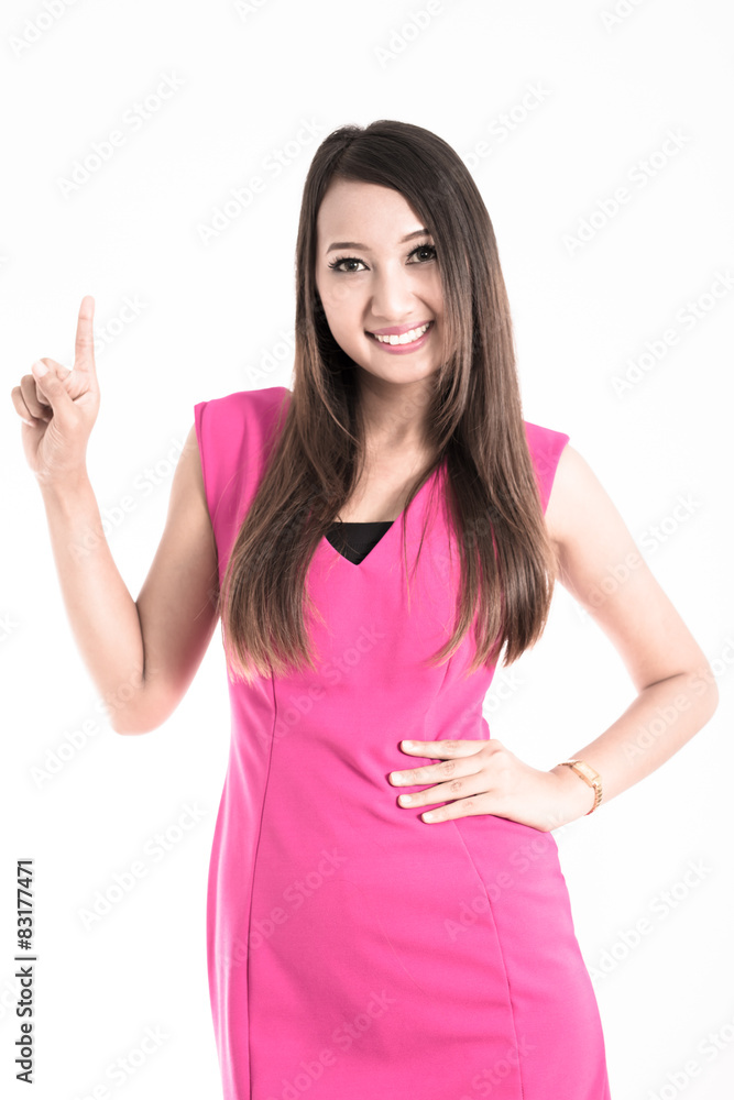 Asian woman isolated on white background. Asian woman isolated on white background.