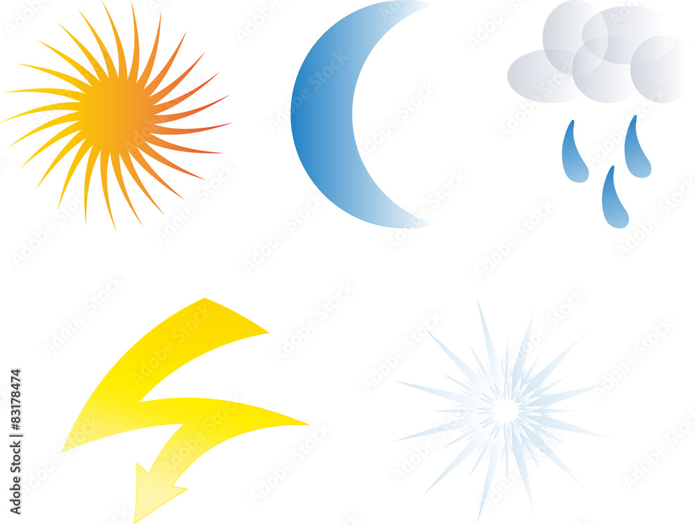 Obraz premium Symbole Wetter