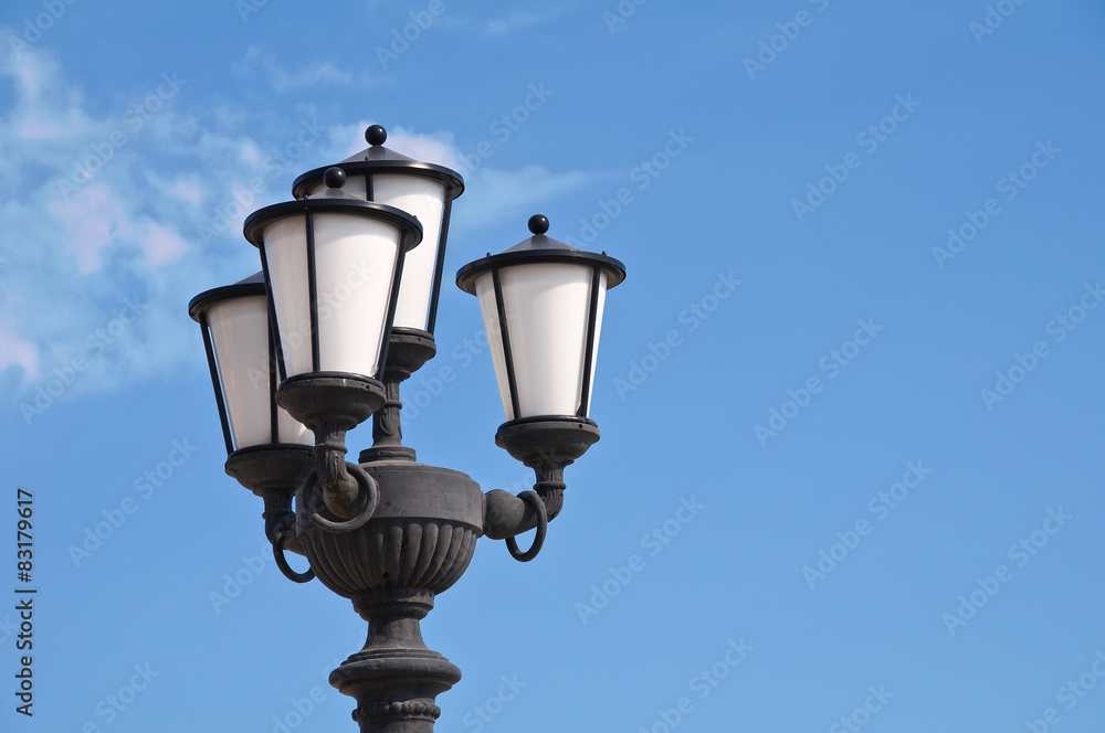 Streetlamp. Bari. Puglia. Italy. 