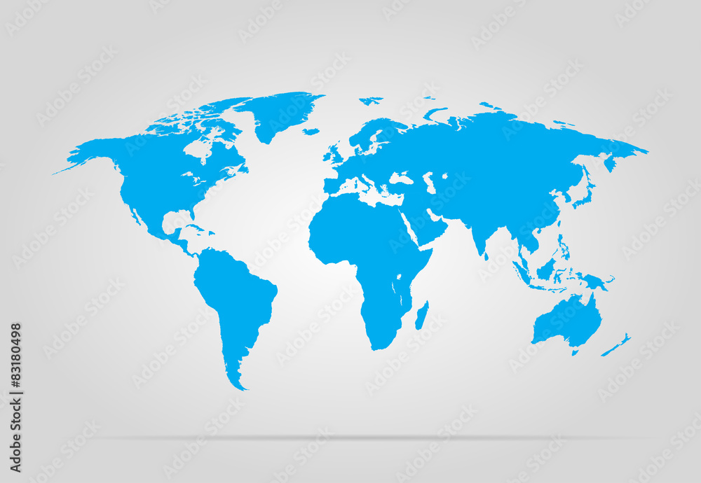 Naklejka premium World map vector illustration on gray background stylish