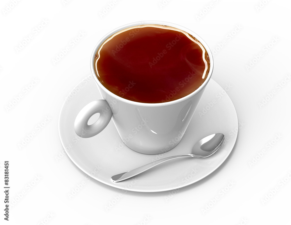 tea cup isolated on white