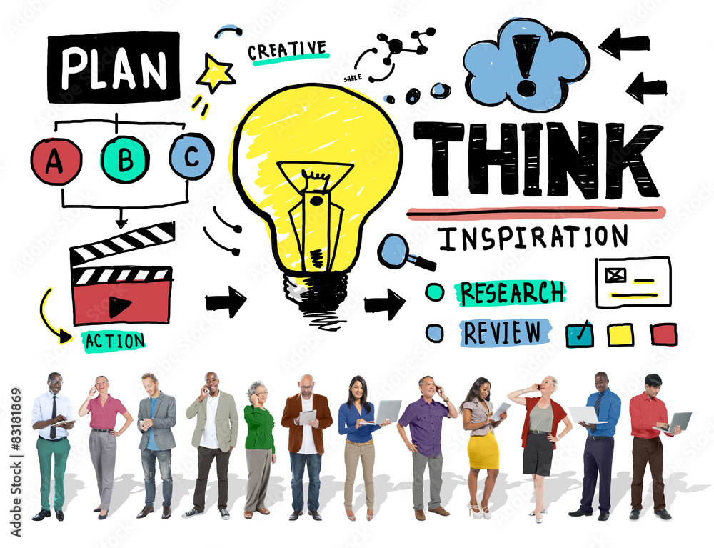 Think Inspiration Knowledge Solution Vision Innovation Concept Think Inspiration Knowledge Solution Vision Innovation Concept
