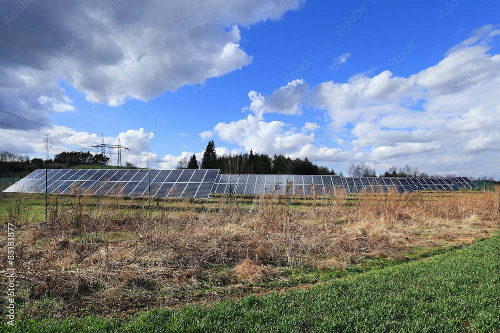 Detail of Solar Power Station on the Meadow 