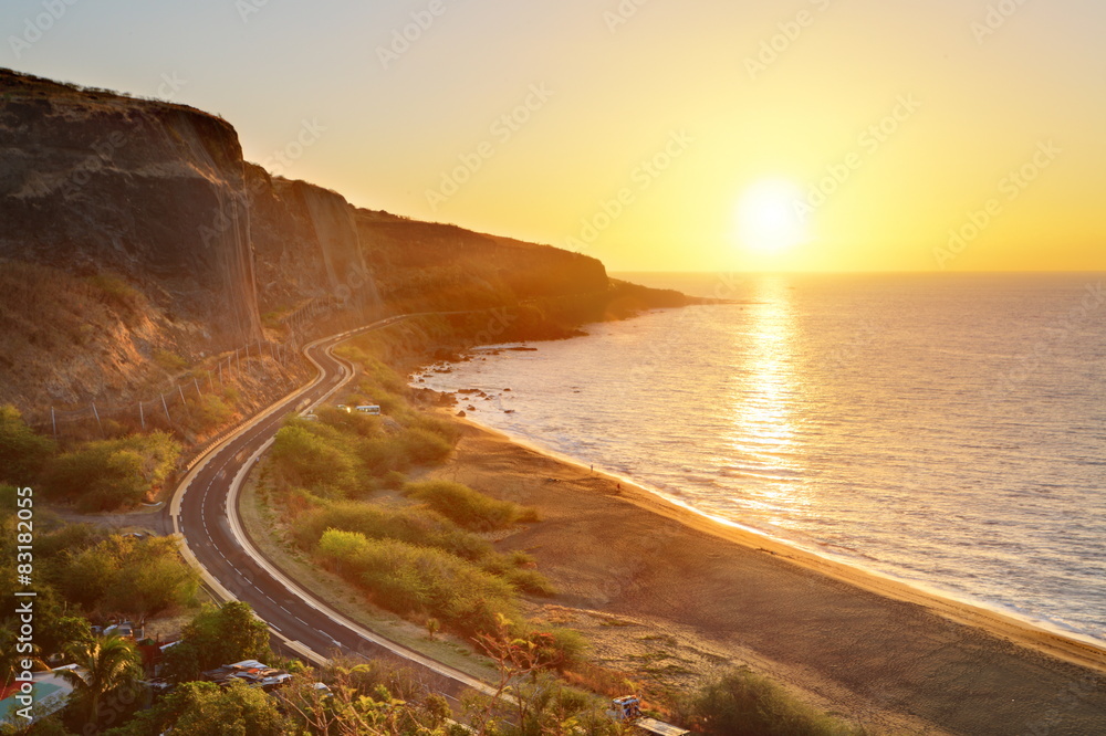 Crépuscule sur la baie de Cap LaHoussaye