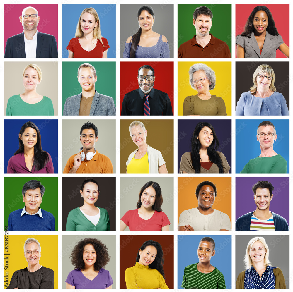 Community Diversity Group Headshot People Concept Community Diversity Group Headshot People Concept
