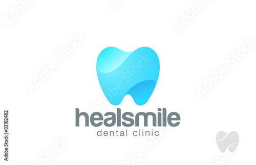 Dentist Logo tooth shape design vector template...Dental Clinic photo