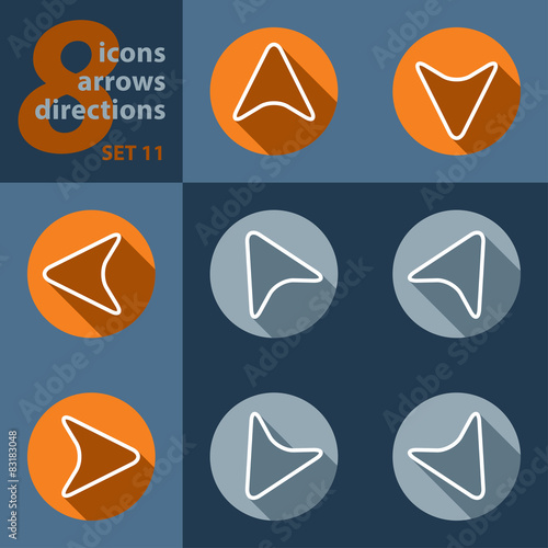 set of eight icons - in all directions